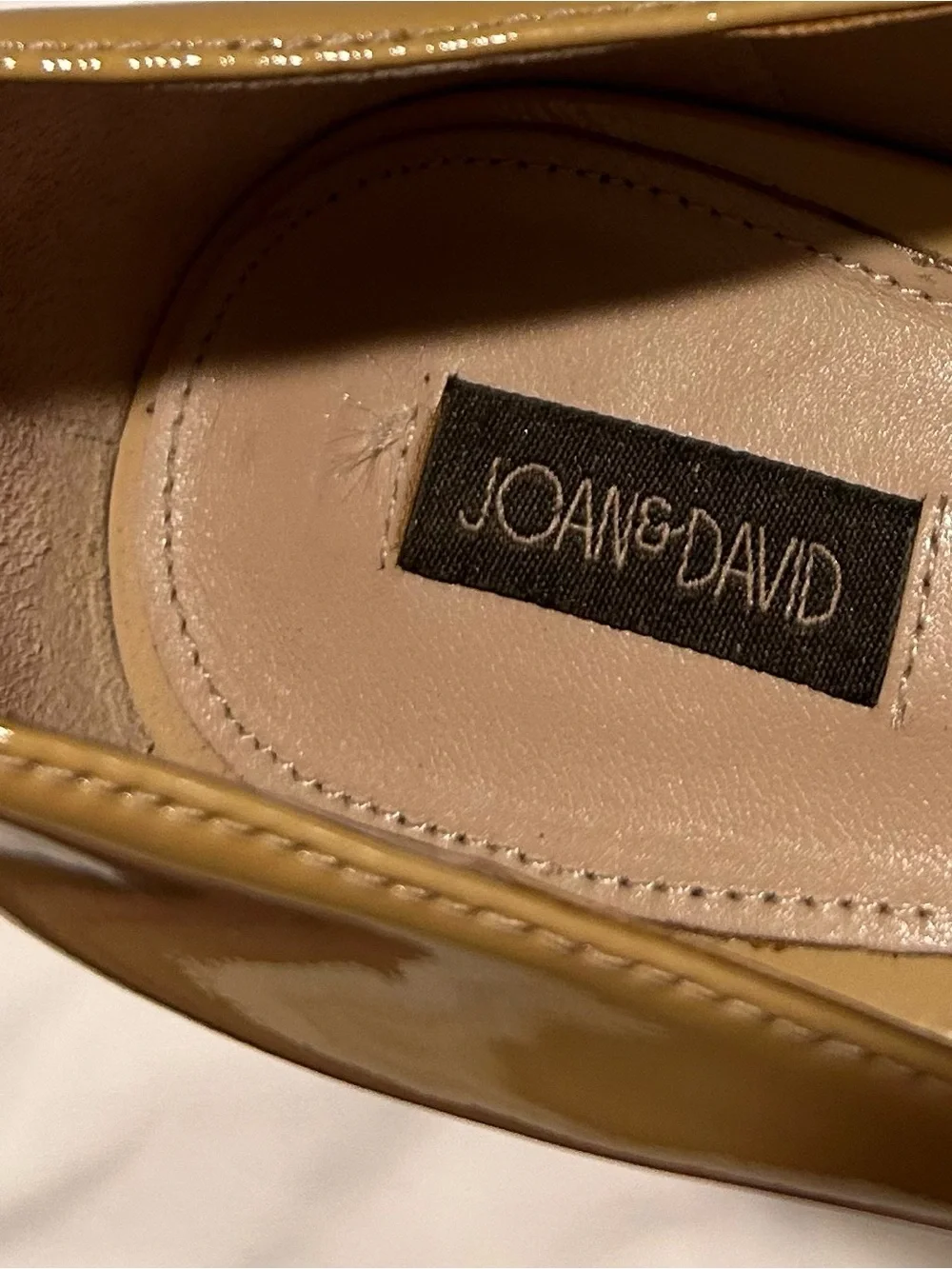 Joan & David Patent Leather Yellow Pointed-Toe Pumps